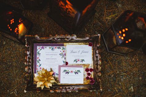 Fall Bohemian Jewel Toned Wedding Inspiration 100 Layer Cake