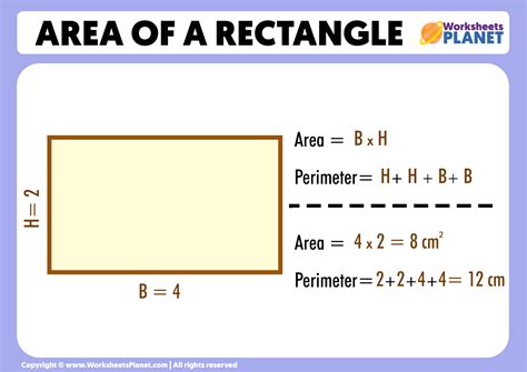 Area Of A Rectangle Formula Example