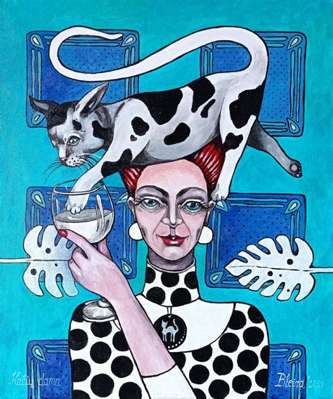 Buy Cat Lady Painting By Inga Balčiūnienė