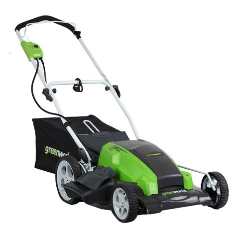 Greenworks G 13a 21 In Corded Mower In The Corded Electric Push Lawn
