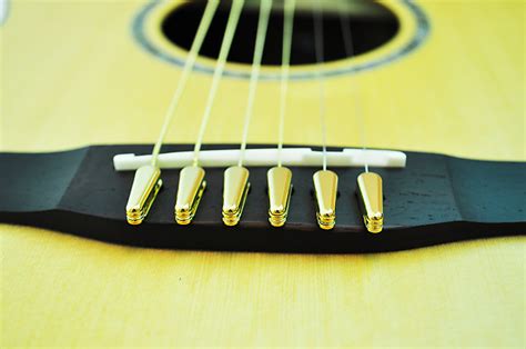 Power Pins Acoustic Guitar Bridge Pin System Gold Gear Reverb