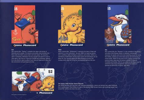 Australian Phonecards Olympic Mascots Pack
