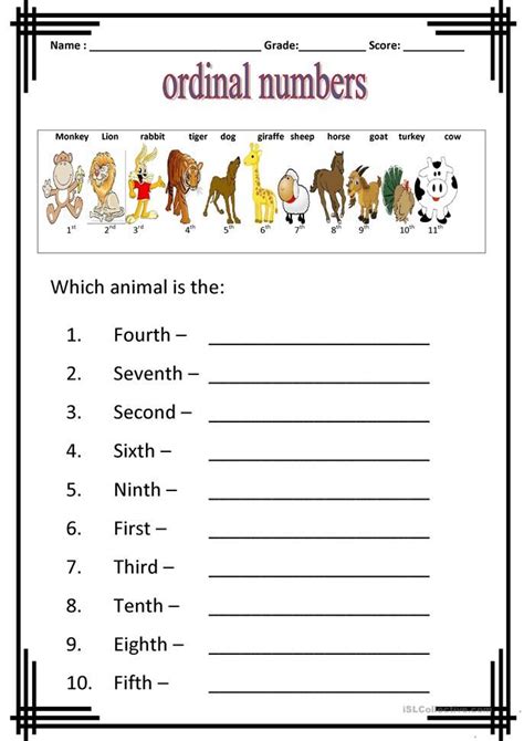 Ordinal Numbers English Esl Worksheets For Distance Learning And