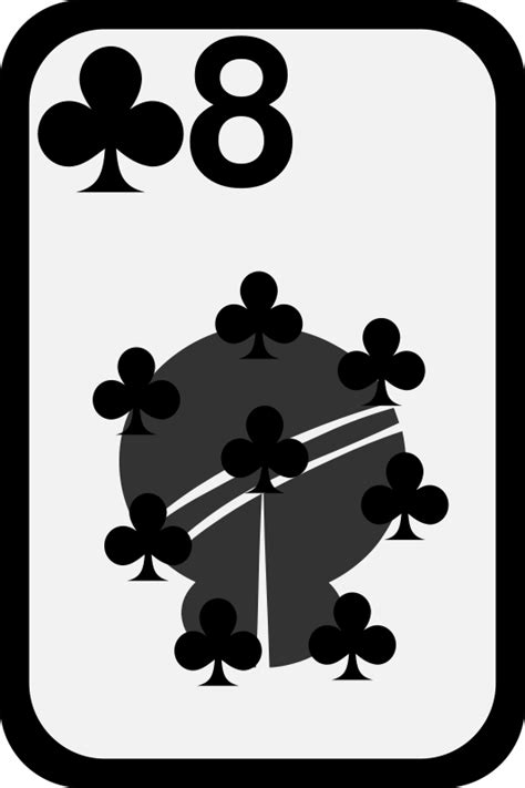 Free Clip Art Eight Of Clubs By Momoko