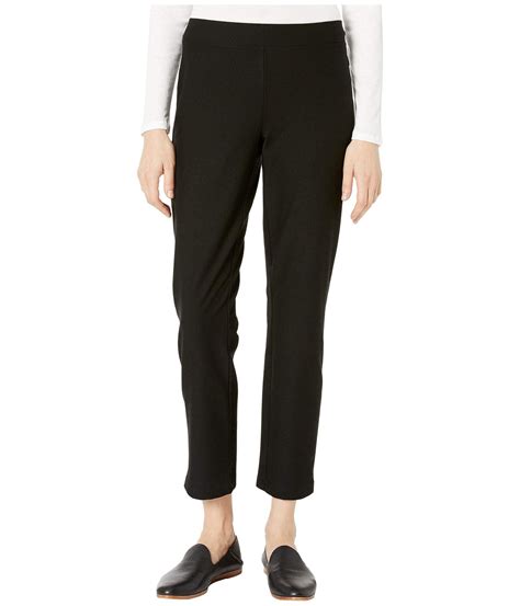 Eileen Fisher Synthetic Washable Stretch Crepe Slim Ankle Pants W Side