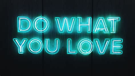 Do What You Love Wallpaper 4k Black Background Neon Sign