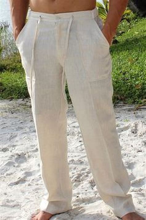 Cool 43 Recommended Beach Pants You Must Try For Men Mens Linen Pants