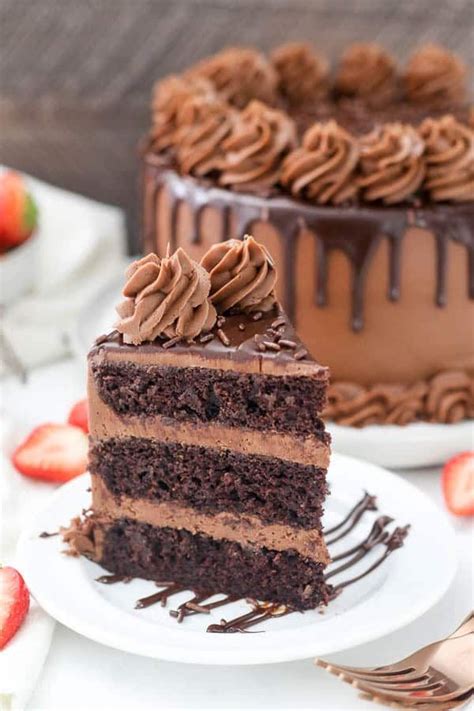 Layer cakes always make a great presentation, don't they? This Chocolate Cake Recipe truly is the BEST EVER! You ...
