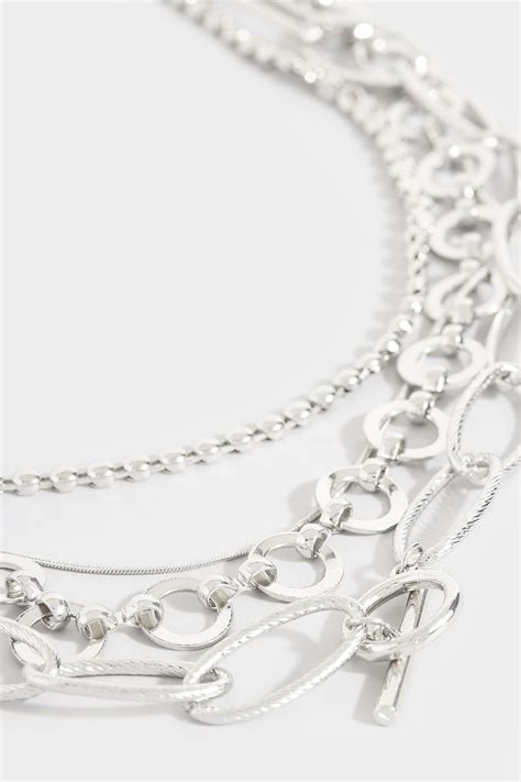 Silver Multi Layered Necklace Long Tall Sally