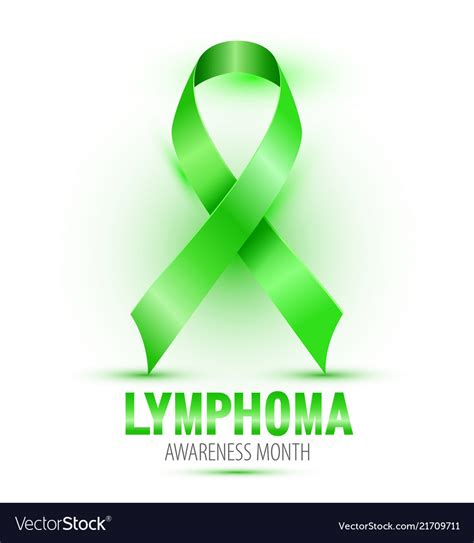 Lymphoma Cancer Ribbon Isolated On White Vector Image