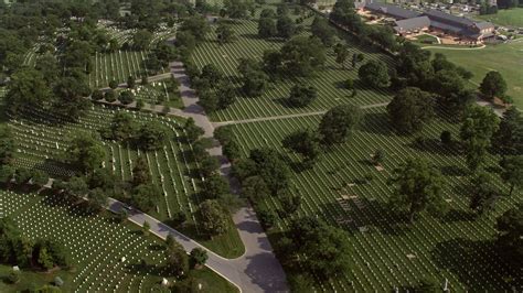 48k Stock Footage Aerial Video Of Rows Of Graves At Arlington National