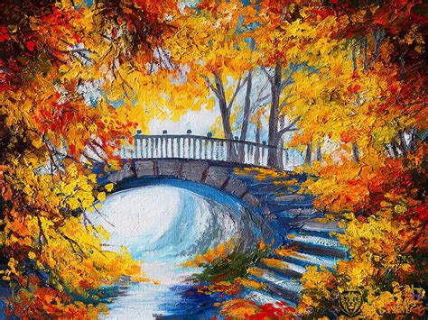 Paintings With Bridges In The Forest Leosystemart