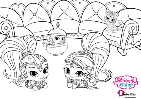 Nick Jr Shimmer And Shine Printable And Free Coloring Page