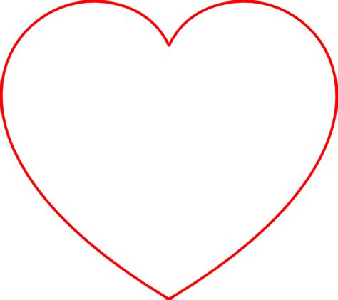 Red Outline Heart Clip Art Vector Clip Art Online Royalty Free
