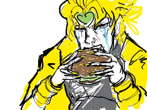 Dio Crying While Eating A Hamburger