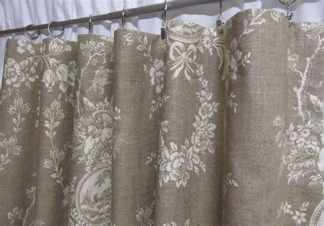 Simply Shabby Chic Embroidered Shower Curtain French Country Curtains