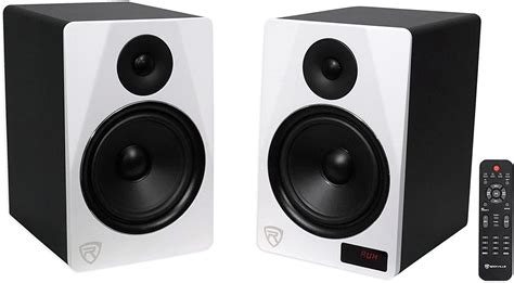 Rockville Hts8w Pair 8 1000w Powered Home Theater Speakers Bluetooth