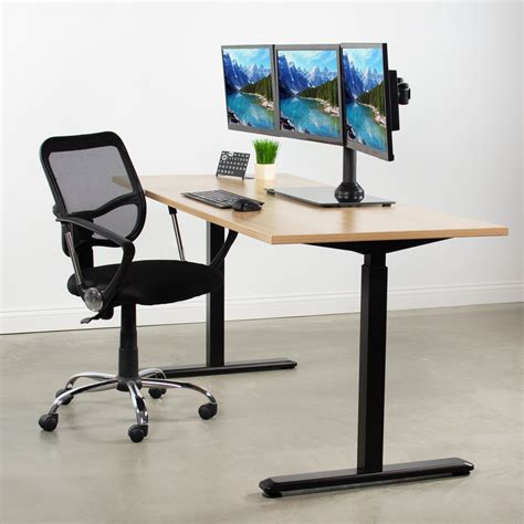 STAND-V003FG Triple Monitor Desk Stand – VIVO - desk solutions, screen