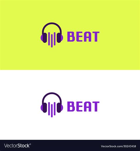 Music Beat Logo Royalty Free Vector Image Vectorstock