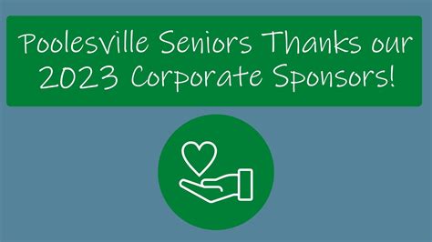 Thank You To Our Corporate Sponsors Poolesville Seniors