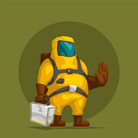 Cartoon Character Yellow Hazard Suit 26057397 Vector Art At Vecteezy