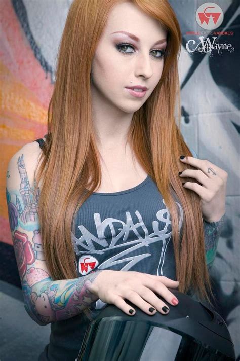 Candice Alice Ferguson Desirae Solari Beautiful Redhead Tattoo