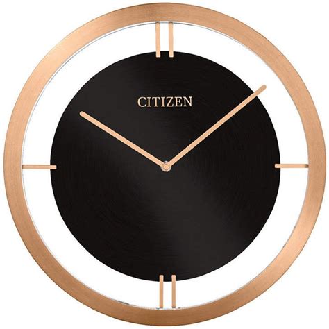 Citizen Gallery Black And Rose Gold Tone Metal Wall Clock And Reviews All