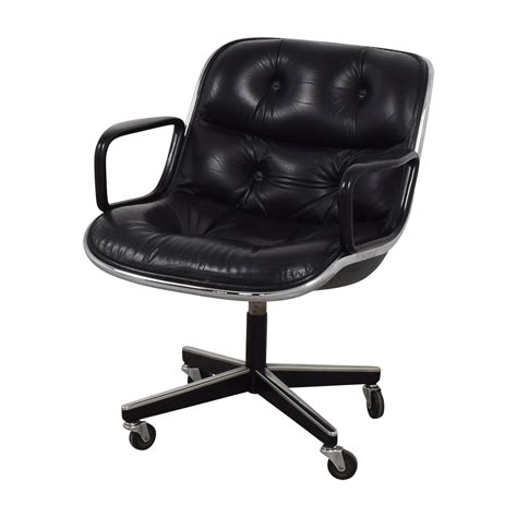 Genuine leather executive office chair, ergonomic mid back computer desk chair adjustable swivel task chair with armrest for home office furniture(brown). 71% OFF - Black Tufted Leather Computer Chair / Chairs