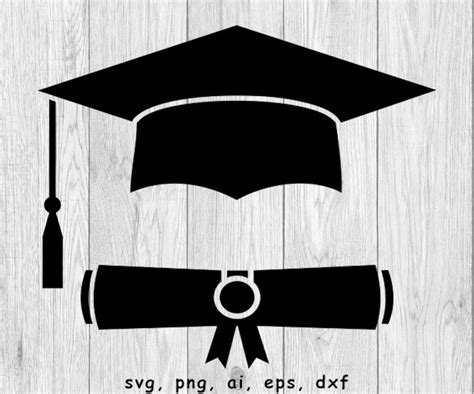Graduation Cap Degree Diploma Certificate Svg Png Ai Etsy