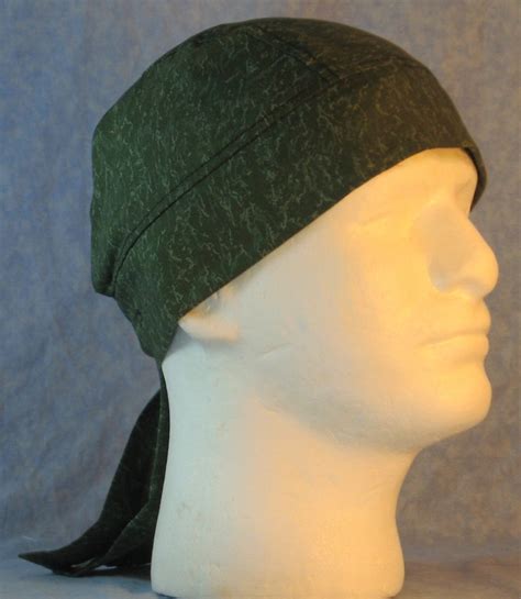 Do Rag In Olive Green Light Green Motley Marble Right Creative Headwear