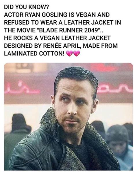 Ryan Gosling Demanded A Vegan Leather Jacket In Blade Runner 2049