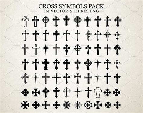 Cross Symbols Vector Pack Custom Designed Illustrations Creative Market