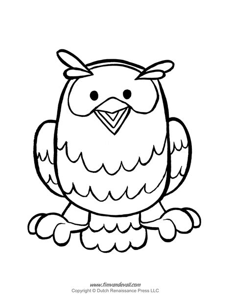 printable owl template owl coloring pages  owl clipart