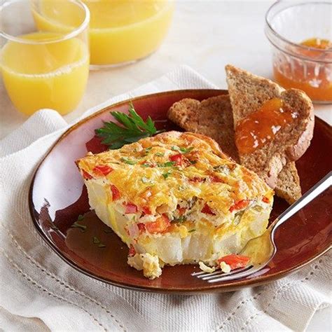 Whisk together eggs, milk, dry mustard, salt and pepper; Breakfast Casserole Using Potatoes O\'Brien : Hashbrown ...