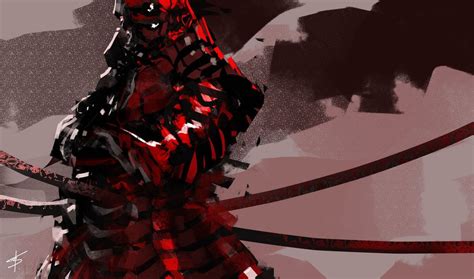 Red Samurai By Vbagi On Deviantart Samurai Samurai Art Fantasy Armor