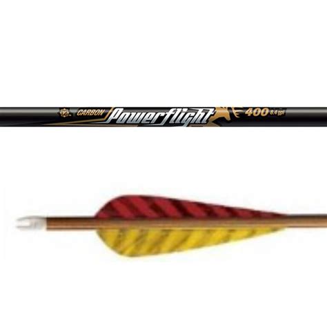 Easton Powerflights Recurve Arrow Shafts With 4 Inch Feathers The