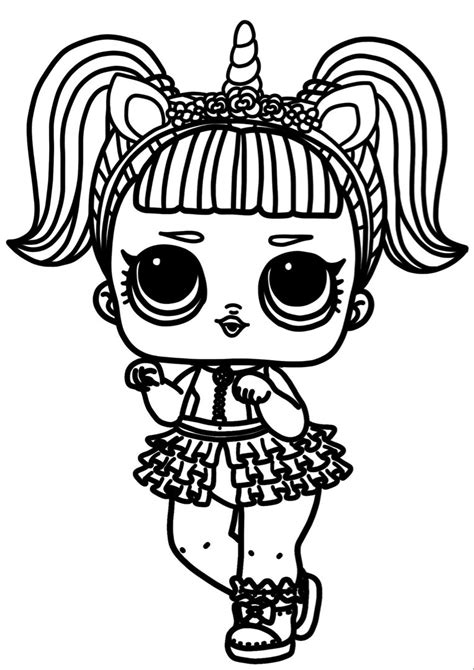 Lol Doll Unicorn Coloring Page Lol Dolls Coloring Pages Best Coloring