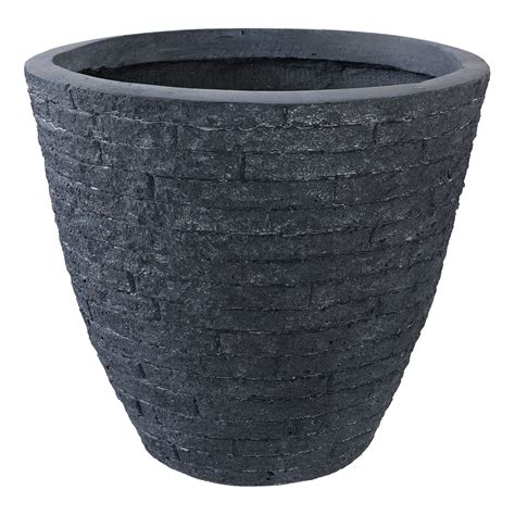 Better Homes And Gardens Megara Graphite Stacked Stone Planter 16