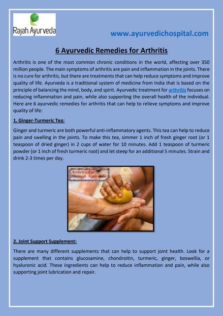 6 Ayurvedic Remedies For Arthritis