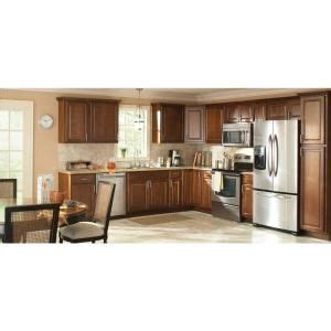 We would have to say the hampton bay cognac kitchen cabinet is our top pick. Hampton Bay Hampton Cognac Raised Panel Stock Assembled ...