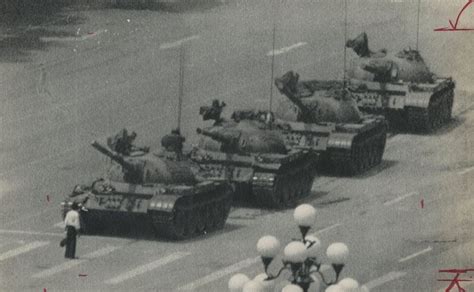Jeff Widener Tank Man Chinese Man Stands In Front Of Tanks