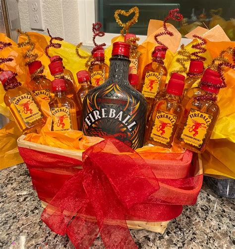 Fireball Gift Basket Liquor Gifts Liquor Gift Baskets Themed Gift