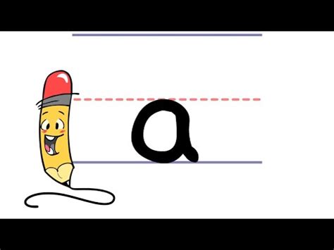 In this cursive practice worksheet, students study and understand the mechanics of correctly making a lower case letter a. Pencil Pete's Learn to Print - Lowercase a - YouTube