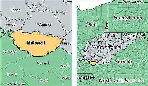 Mcdowell County West Virginia Map Of Mcdowell County Wv Where Is