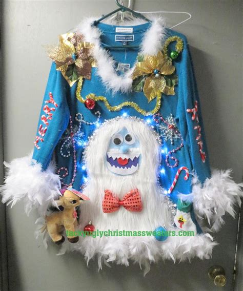 Yeti Abominable Snowman Sweater Tacky Ugly Christmas Sweater Etsy