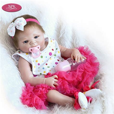 Npk Inch Lifelike Girl Reborn Baby Doll Bath Toys Full Body Silicone Realistic Babies Girls
