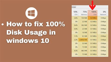 How To Fix 100 Disk Usage In Windows 10 By Computer Tech Benisnous