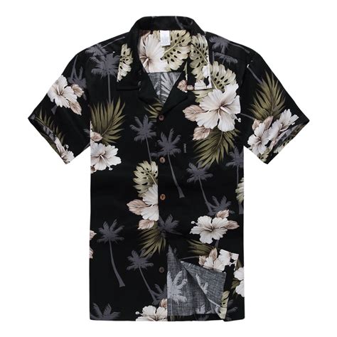 Hawaii Hangover Hawaiian Shirt Aloha Shirt In Black Palm Floral