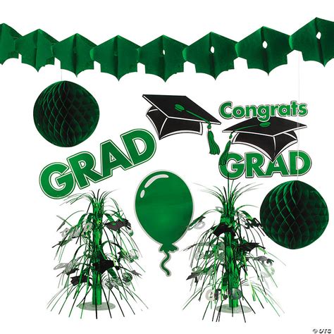 Green Graduation Party Decorating Kit 9 Pc Oriental Trading