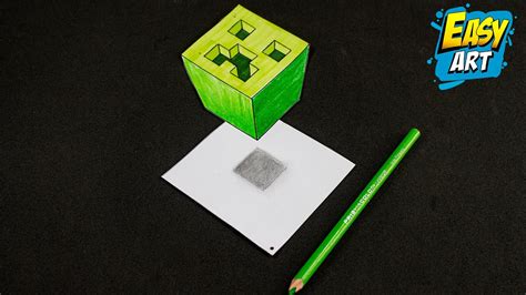 😱dibujos 3d Como Dibujar Un Creeper 3d Minecraft How To Draw